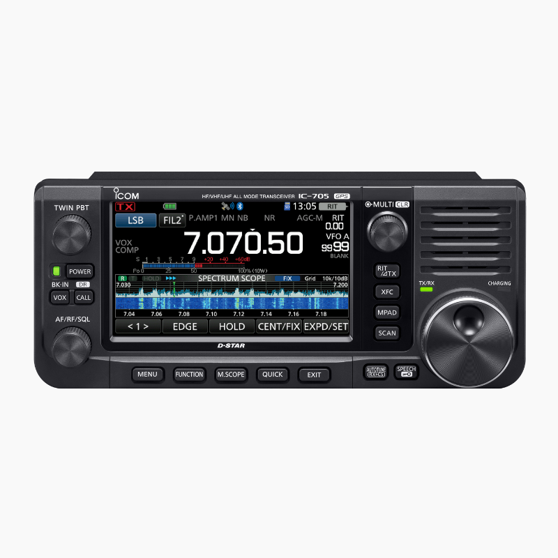 ICOM IC-705 HF/50/144/430 MHz All Mode QRP, with D-Star DV – MTC Radio