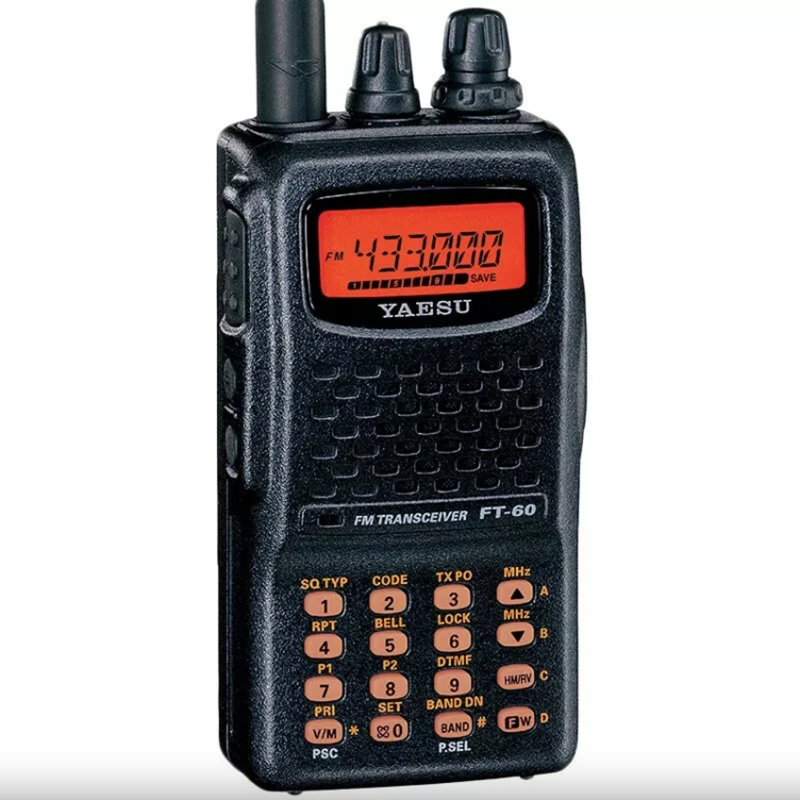 YAESU FT-60R 144-148 / 430-450 MHz Dual Band Hand Held FM Transceiver - 5 Watts - Wideband RX