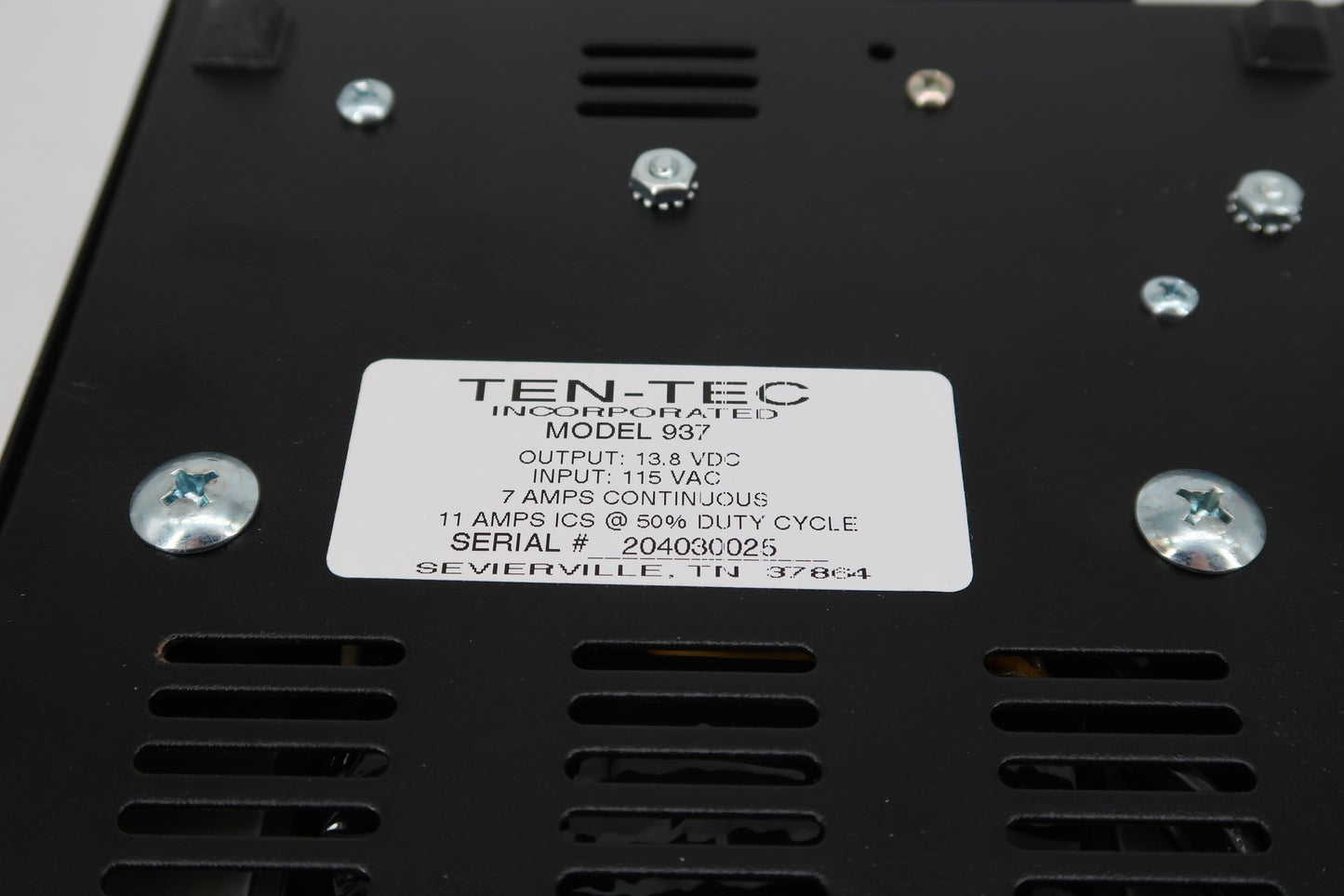 U18268 Used Ten-Tec Model 937 Switching Power Supply