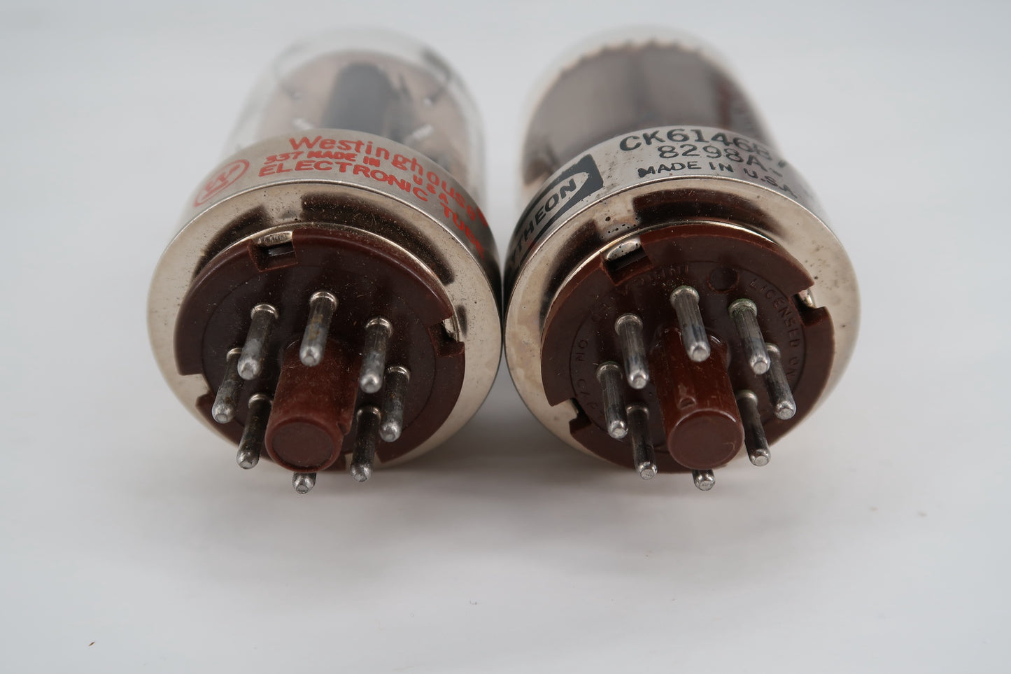 U18667 Used Westinghouse 6146A & Raytheon 6146B/8298A Electron Tubes (2 Total)