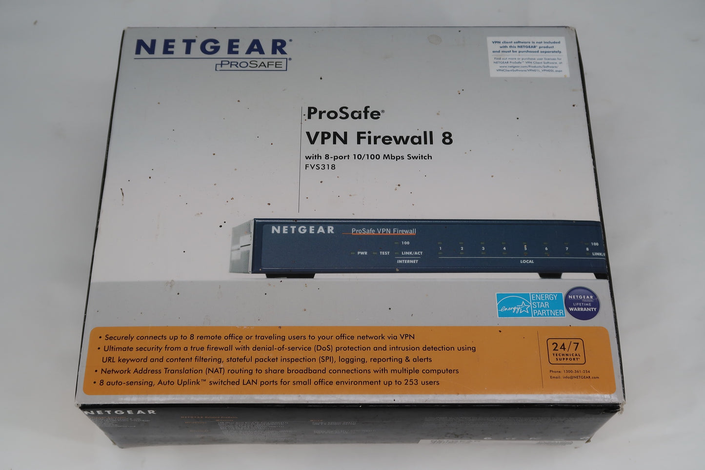 U18741 Used Netgear FVS318 Prosafe 8-Port VPN Firewall