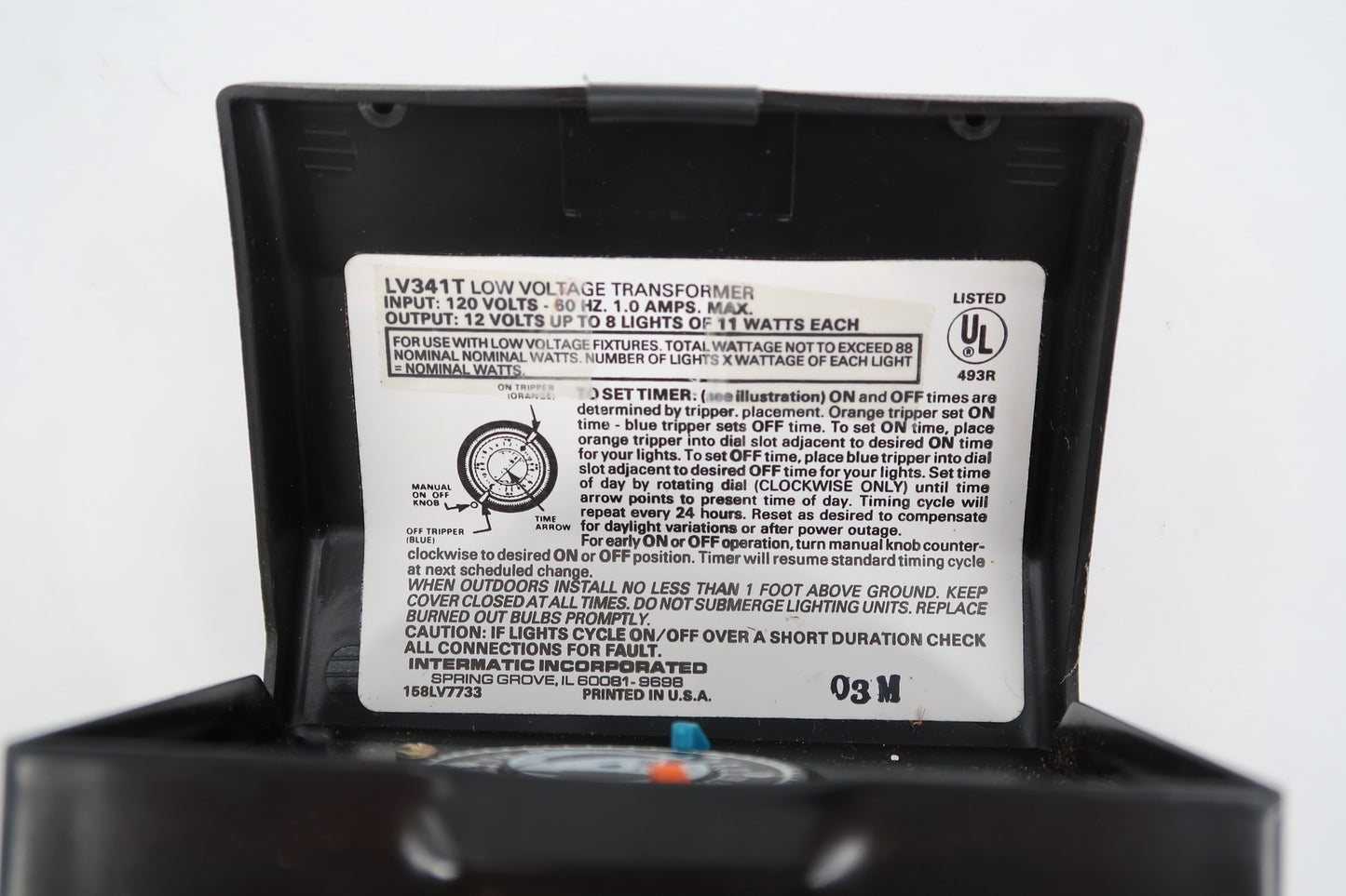 U19525 Used Intermatic Malibu LV341T Low Voltage Transformer