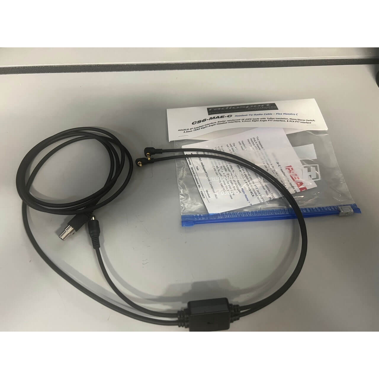Flex Radiosport CS6-MAE-C Headset to Radio Cable Maestro C with PTT