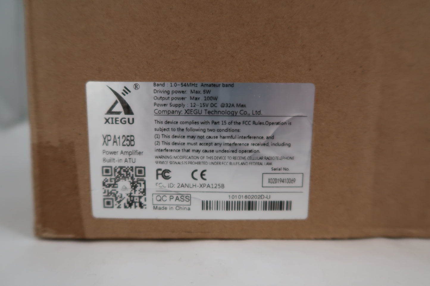 U19986 Used Xiegu XPA125B HF+6M Linear Amplifier