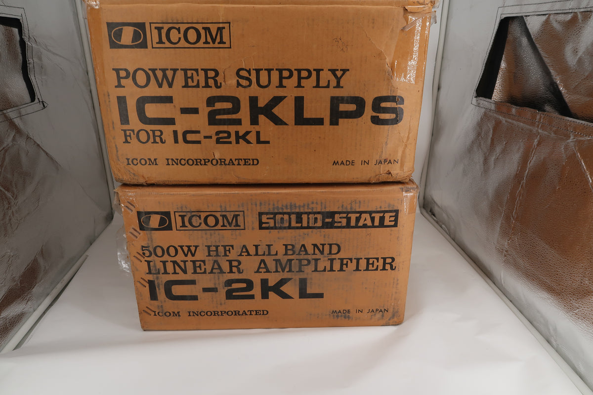 U20318 Used ICOM IC-2KL 500W Linear Amplifier w/10-12M Conversion & IC-2KLPS Power Supply Station