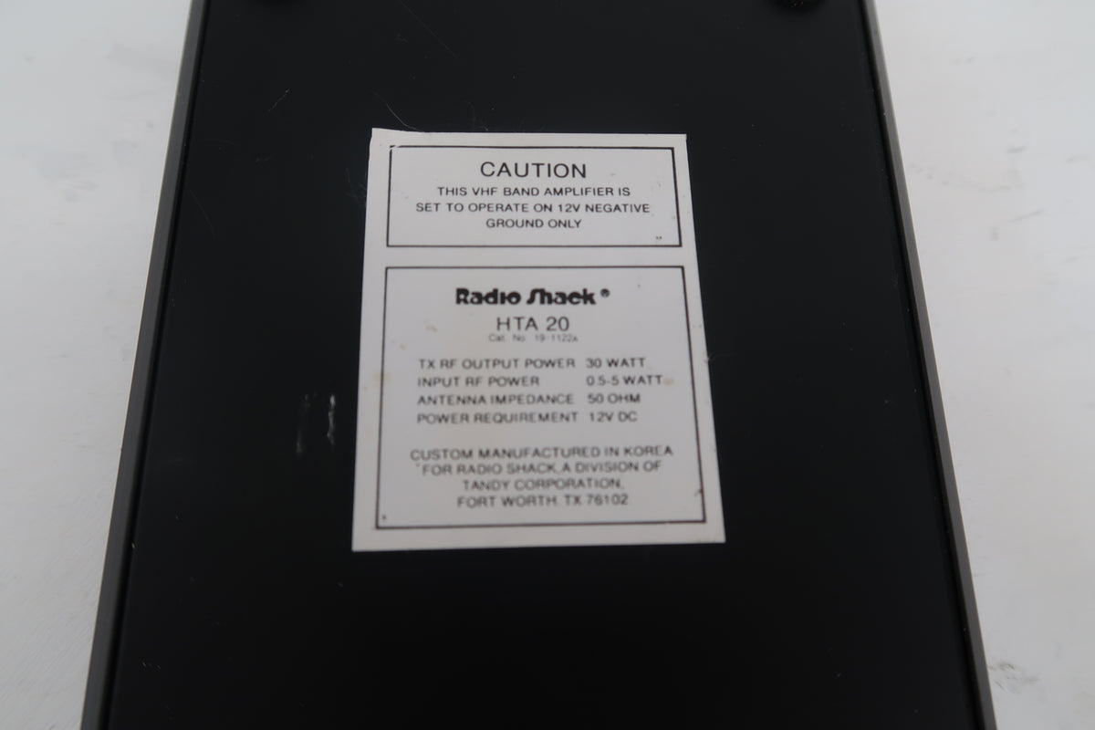 U20333 Used RadioShack 2M Power Amplifier 12V 30W Model: HTA20