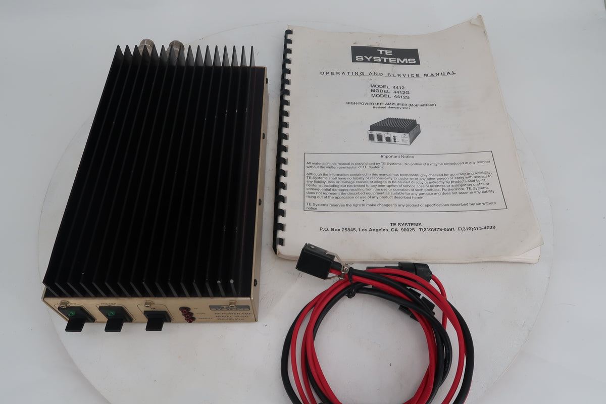 U20338 Used TE Systems 4412G UHF 100W Linear Amplifier 15-20 Watts in Max