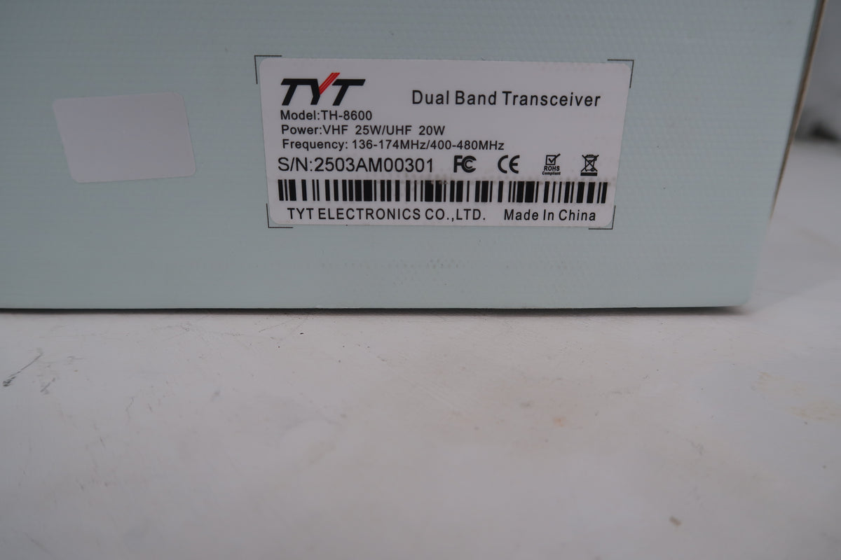 U20344 Used TYT TH-8600 VHF/UHF Dual Band Mini Mobile Radio