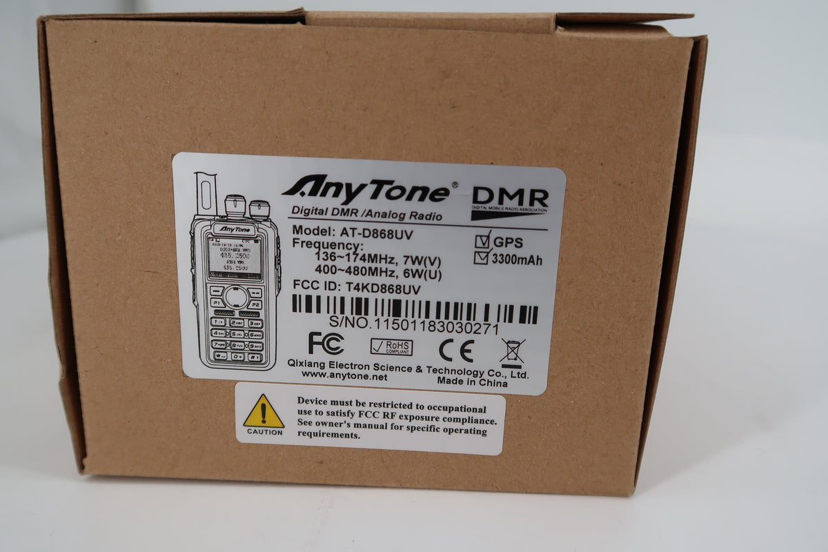 U20484 Used AntyTone AT-D868UV VHF/UHF FM/DMR GPS 7W Handheld Transceiver