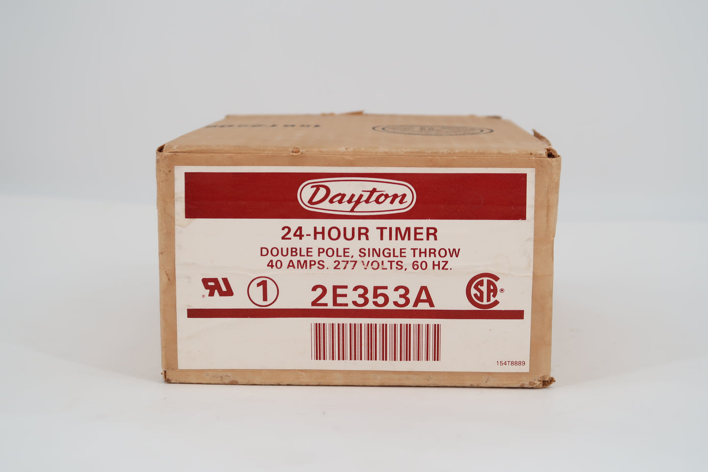 U19723 Never Used Dayton 2E353A Mechanical 24-Hour Timer