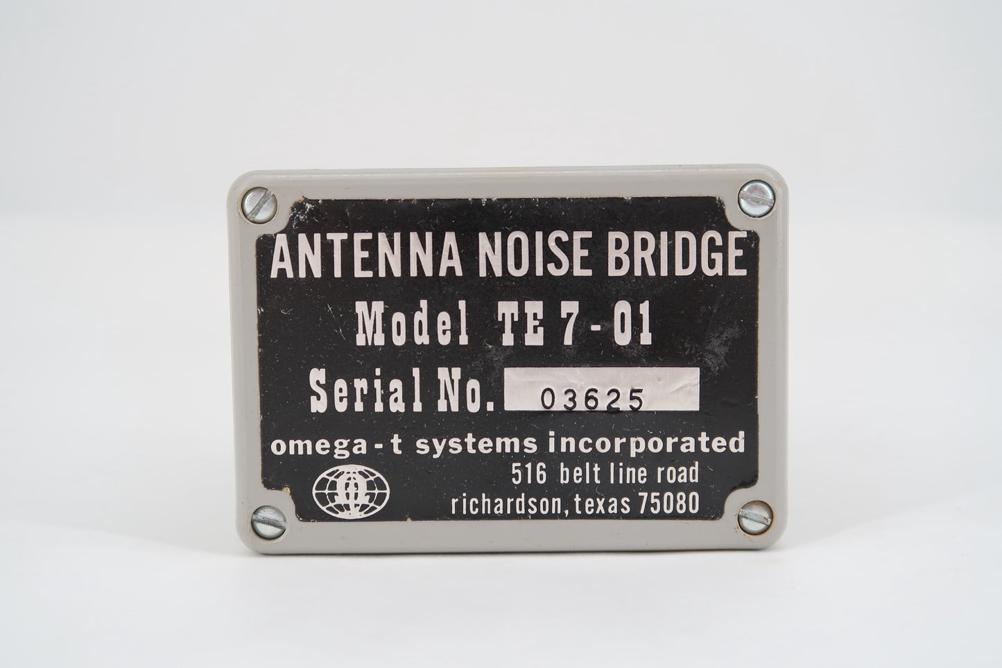 U19462 Used Omega-T TE 7-01 Antenna Noise Bridge