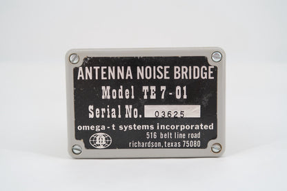 U19462 Used Omega-T TE 7-01 Antenna Noise Bridge
