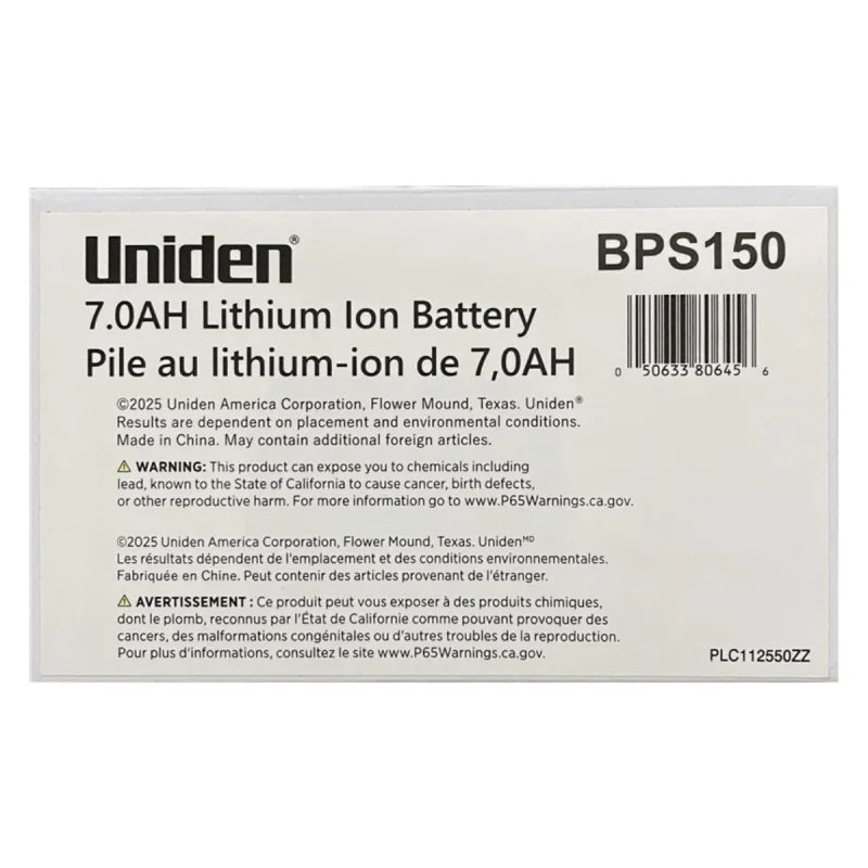 Uniden Bearcat Replacement Battery for SDS150 [BPS150]