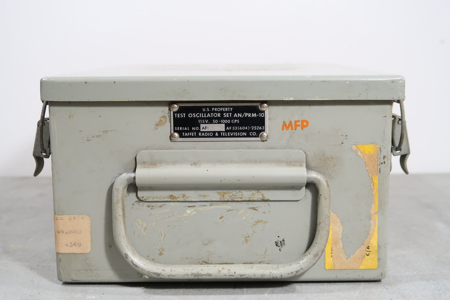 U19536 AS IS Taffet Electronics AN/PRM-10 Vintage Military Oscillator Set