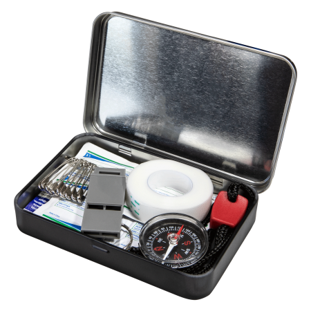 LifeGear First Aid + Survival Adventure Essentials Tin