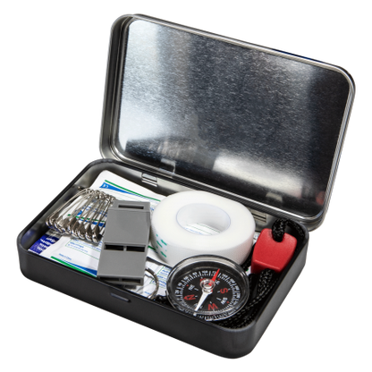 LifeGear First Aid + Survival Adventure Essentials Tin