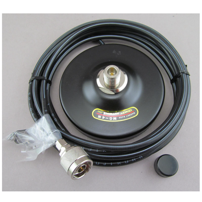 Comet – MG-4N – 4.5″ Magnet w/16’9″ Low loss coax, N-Conns (48″ Max Antenna)