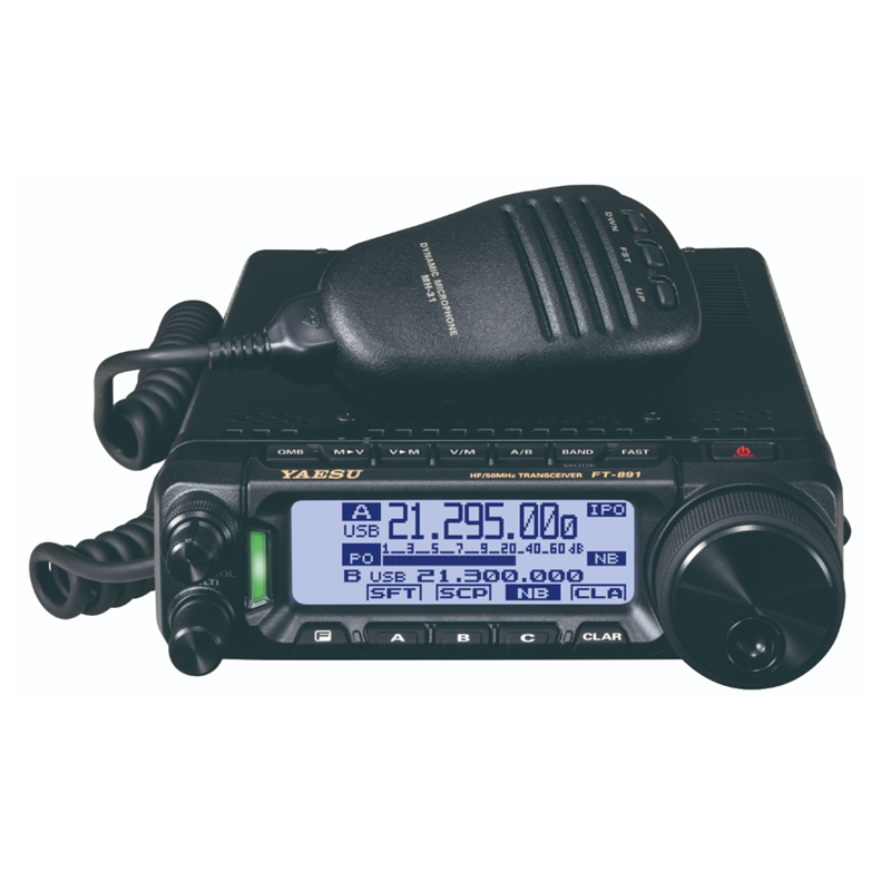 YAESU FT-891 HF + 50 MHz All Mode Mobile Transceiver With MH-31A8J Mic