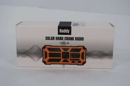 U18006 Never Used Raddy SW5-W Solar Powered & Hand Crank Portable Radio
