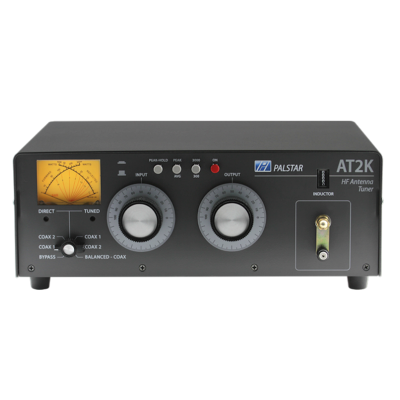 Palstar AT2K 1.8 - 54 MHz Roller Inductor Antenna Tuner - 160 - 6 Meters - 2000 Watts - Cross Needle Meter Balanced or Unbalanced Lines