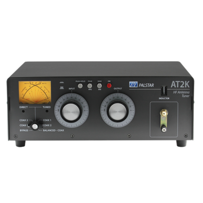 Palstar AT2K 1.8 - 54 MHz Roller Inductor Antenna Tuner - 160 - 6 Meters - 2000 Watts - Cross Needle Meter Balanced or Unbalanced Lines