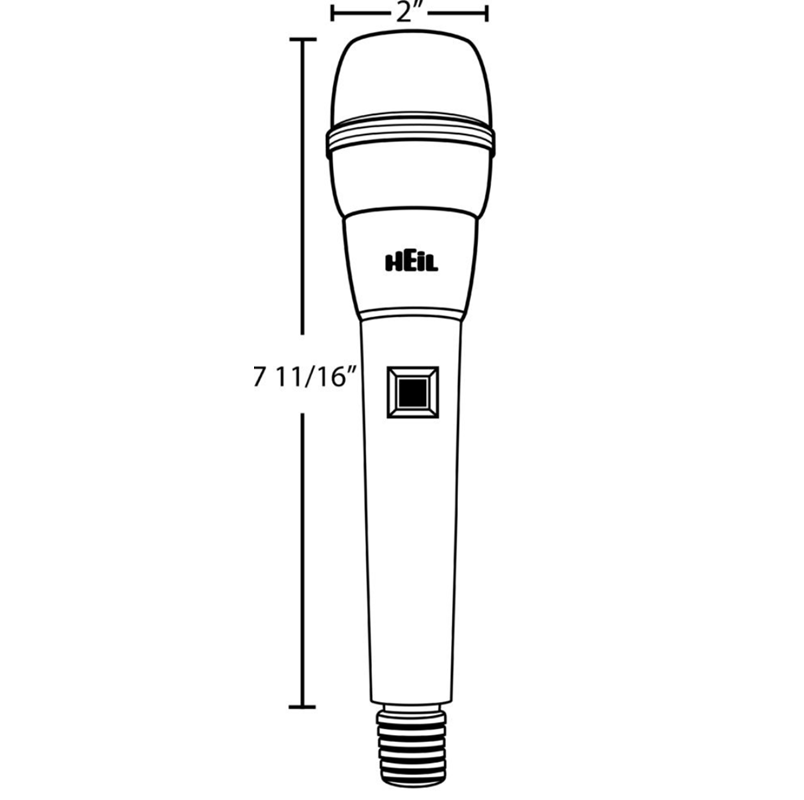 HEIL iCM Icom Compatible Desk Microphone - Condenser Element - 8 Foot 8 Pin Cable - Needs Stand