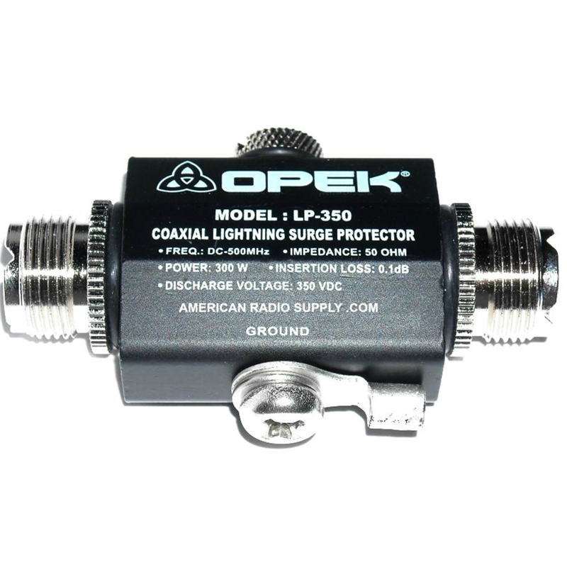 Opek LP-350A - Arc-Gas Lightning Transient Voltage Surge Protector SO-239 x 2