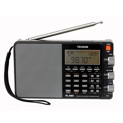 Tecsun PL-880 Portable Digital PLL Dual Conversion AM/FM, Longwave & Shortwave Radio with SSB (Single Side Band) Reception Black