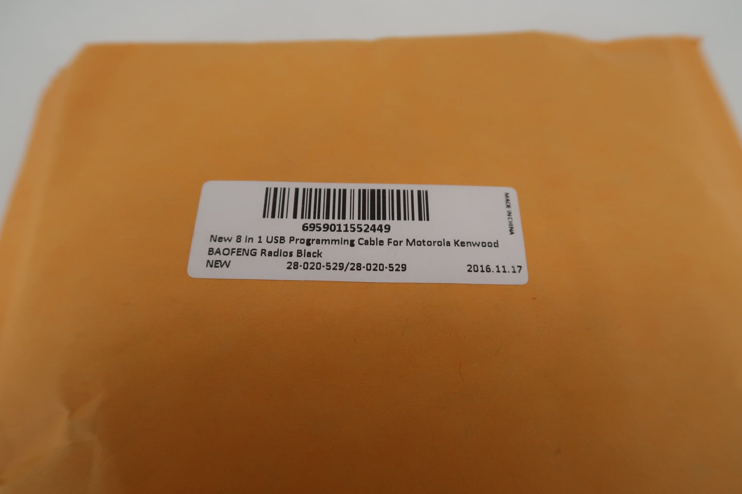 U18327 Never Used 8 in 1 USB Programming Cable for Motorola, Kenwood, & Baofeng Radios