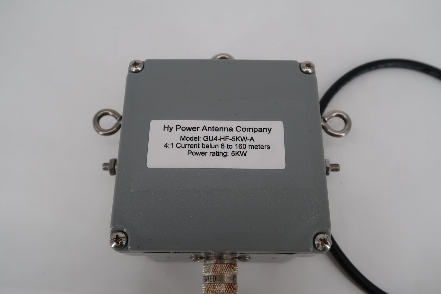 U18375 Used Hy-Power GU4-HF-5KW-A 4:1 Current Balun for 6-160m & 5KW Power Rating
