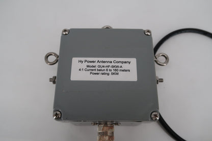 U18375 Used Hy-Power GU4-HF-5KW-A 4:1 Current Balun for 6-160m & 5KW Power Rating
