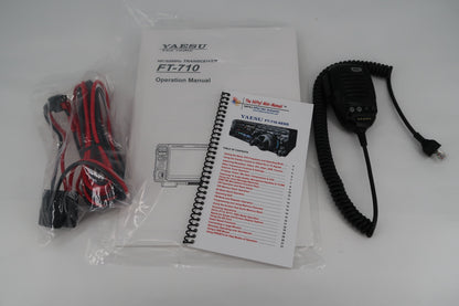 U18398 Used Yaesu FT-710 AESS HF/50 MHz Transceiver w/ SP-40 & Handles