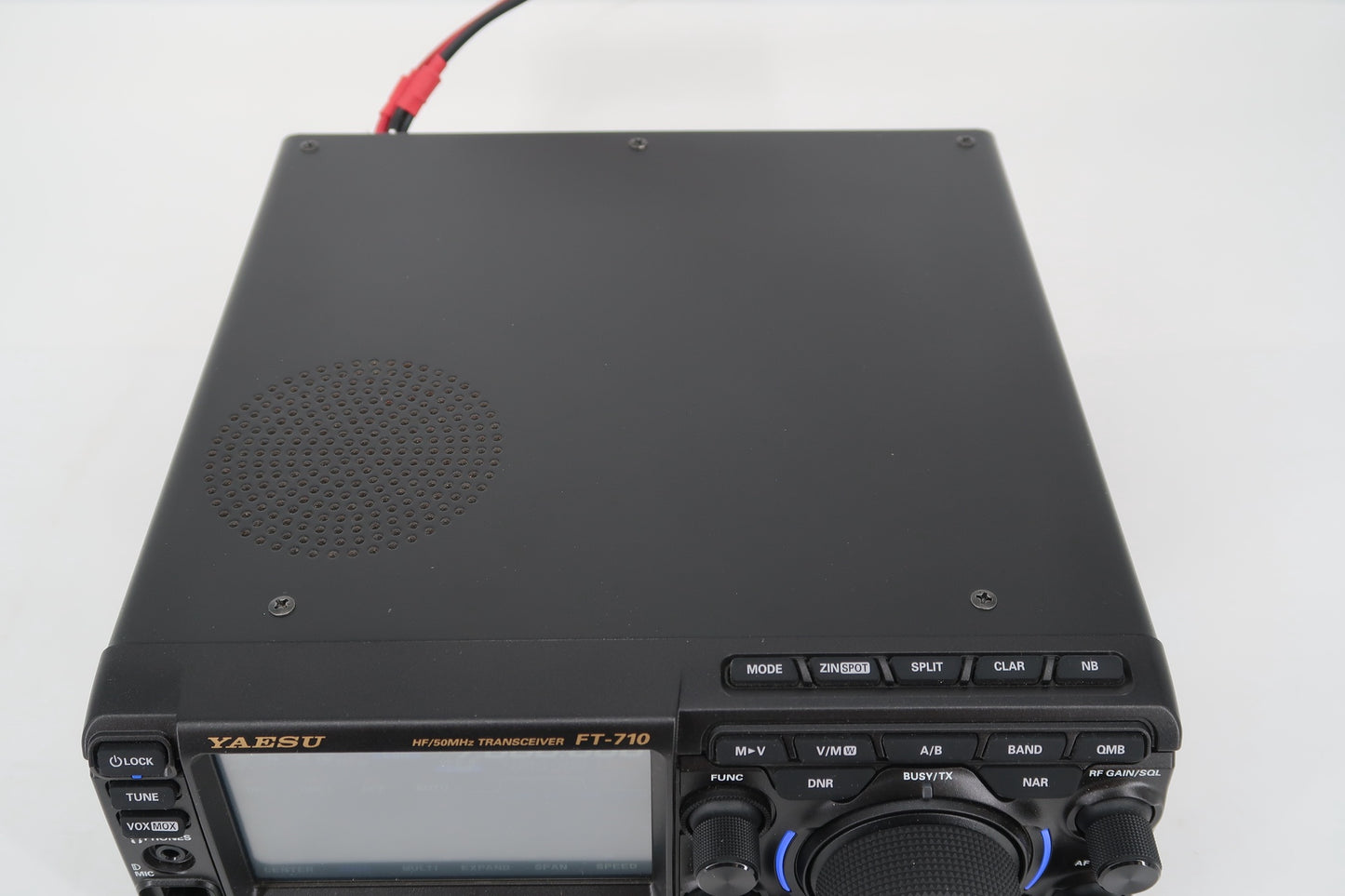 U18398 Used Yaesu FT-710 AESS HF/50 MHz Transceiver w/ SP-40 & Handles