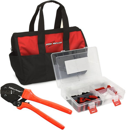 Powerwerx PowerpoleBag, the best Powerpole crimping tool and assorted Powerpole case in a custom nylon gear bag