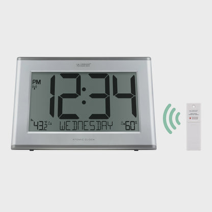 La Crosse Technology Jumbo Atomic Wall Clock with Outdoor Temp and Humidity