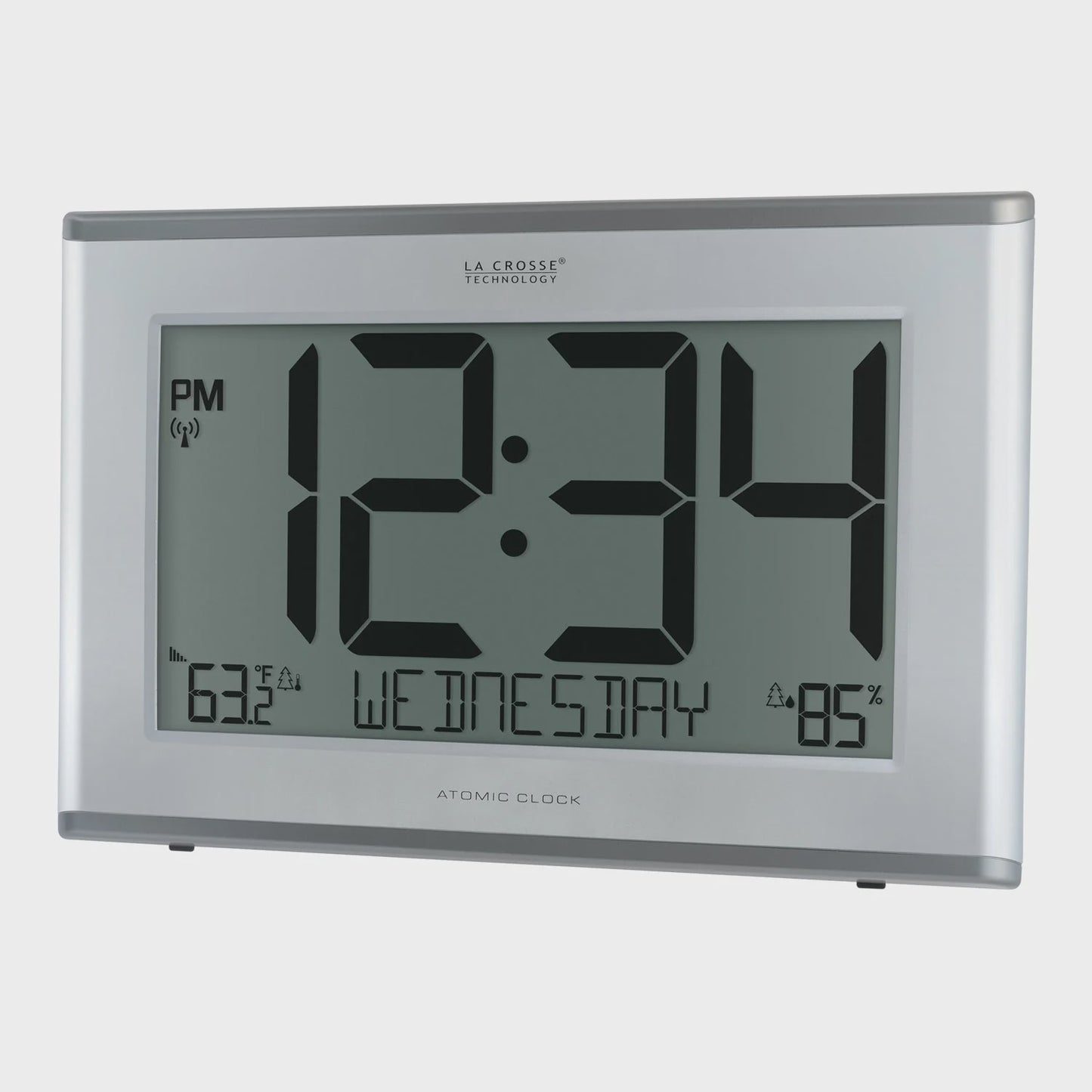 La Crosse Technology Jumbo Atomic Wall Clock with Outdoor Temp and Humidity