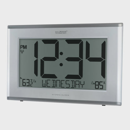 La Crosse Technology Jumbo Atomic Wall Clock with Outdoor Temp and Humidity