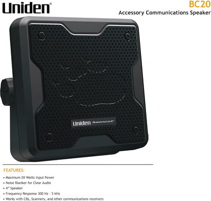 Uniden (BC20) Bearcat 20-Watt Rugged External Communications Speaker