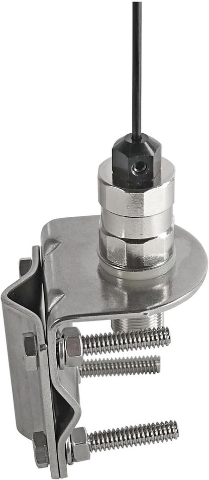 Tram 1183 140 to 170 VHF / 430 to 450 MHz UHF 17 1/4" Tall Dual Band Amateur Antenna w/Stainless Steel Mirror Mount