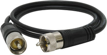 TruckSpec TS-3CC Black 3' Jumper Antenna Coax Cable with PL-259 Connector