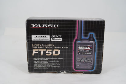 U18643 Used Yaesu FT5DR Dual Band Digital Transceiver w/ RT Systems & Extras