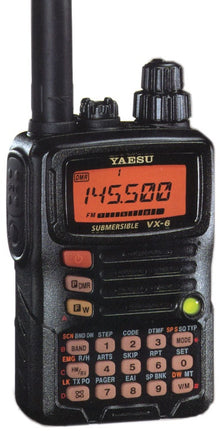 YAESU VX-6R 144 / 220 / 430 MHz 5 Watt / 1.5W (220) Hand Held FM Transceiver - JIS7 Submersible