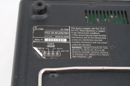 U18708 Used Icom IC-7000 HF/VHF/UHF All-Mode Transceiver w/ Mars Mod & Mic Mod