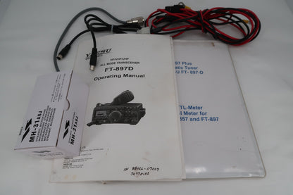 U18733 Used Yaesu FT-897 HF/VHF/UHF All-Mode Transceiver w/ LDG AT-897 & MANY EXTRAS