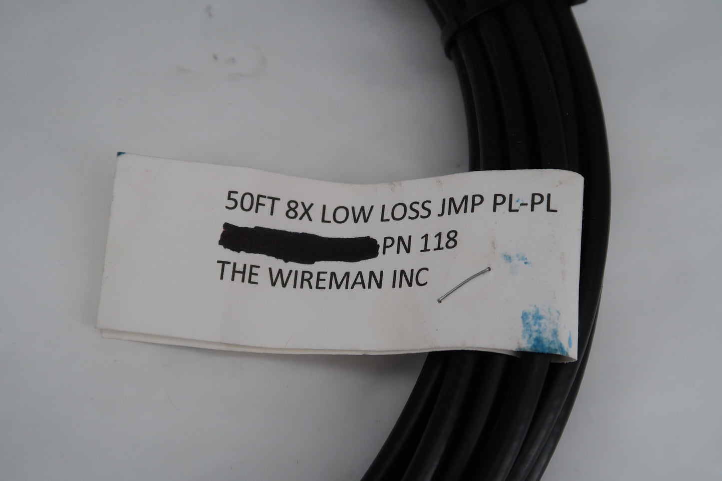 U18776 Never  Used Wireman 50FT 8X Low-Loss Jump PL-PL Coax Cable