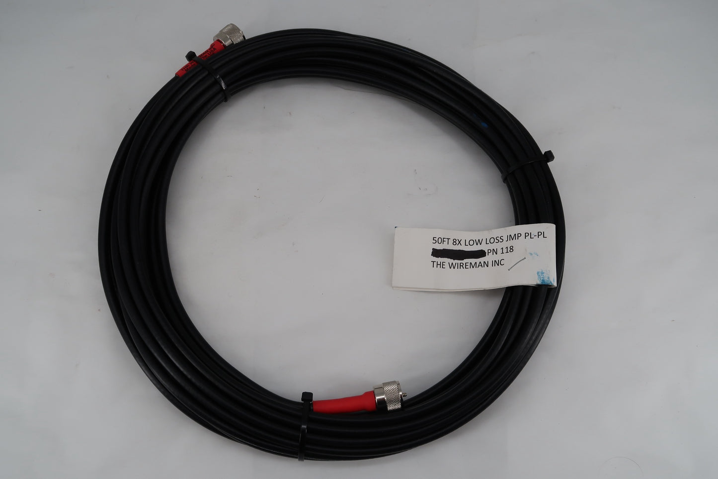 U18776 Never  Used Wireman 50FT 8X Low-Loss Jump PL-PL Coax Cable