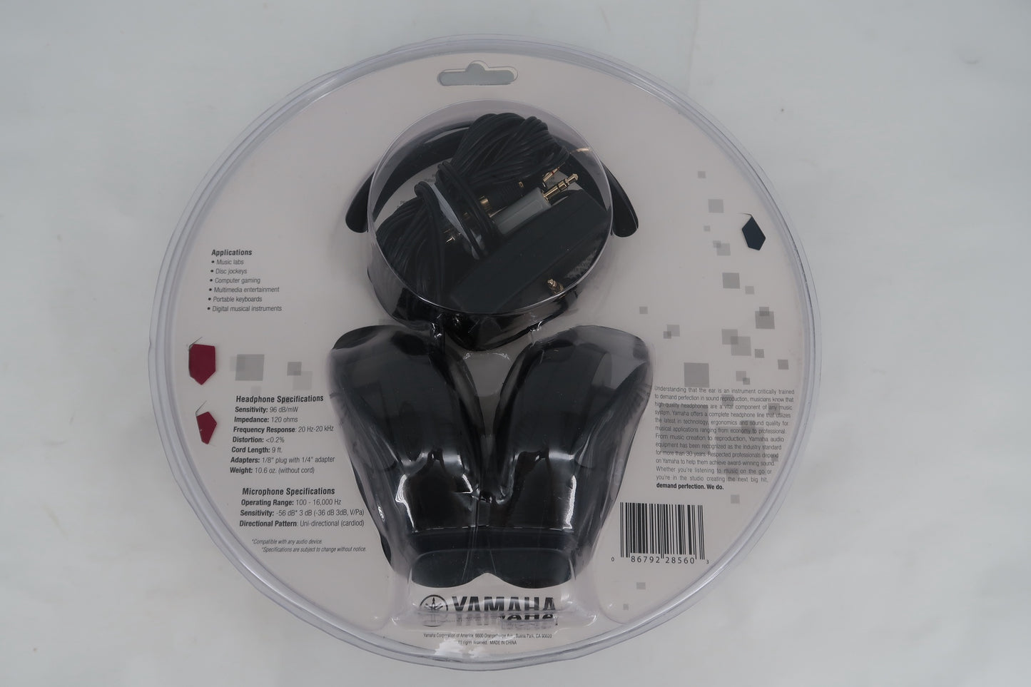 U18781 Never Used Yamaha CM500 Wired Headset w/ Dynamic Mic