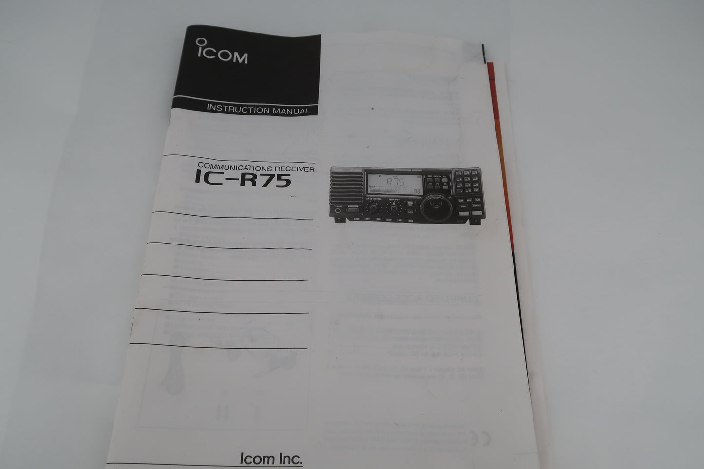 U18865 Used Icom IC-R75 All-Mode Communications Receiver w/ CW Filter & DSP