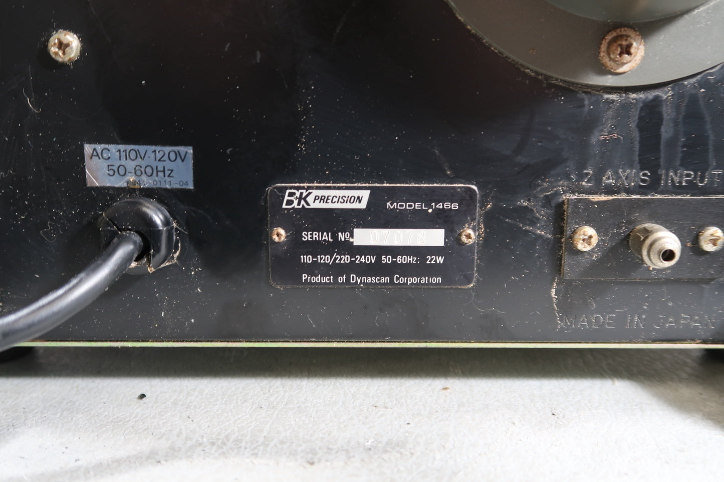 U18945 Used BK Precision Model 1486 10MHz Oscilloscope