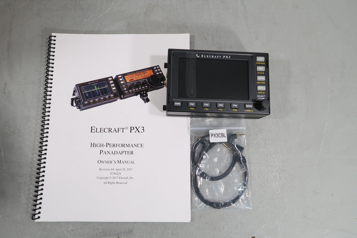 U18999 Used Elecraft KX3 & PX3 Shack in a pack Portable All-Mode Transceiver & Pandapter Station Kit